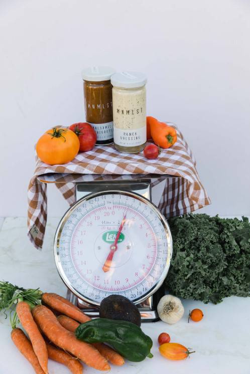 food on a food scale